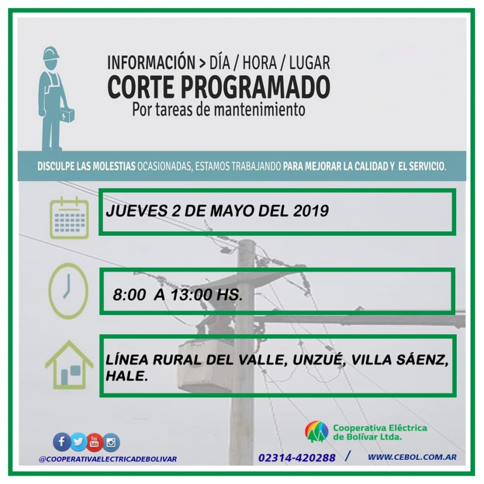 Tareas de Mantenimiento en líneas Rurales.