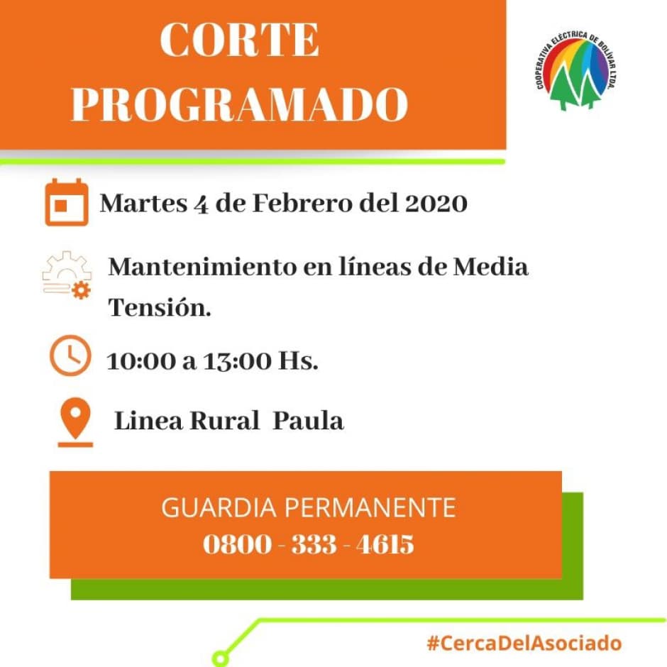 Mantenimiento en líneas rurales.