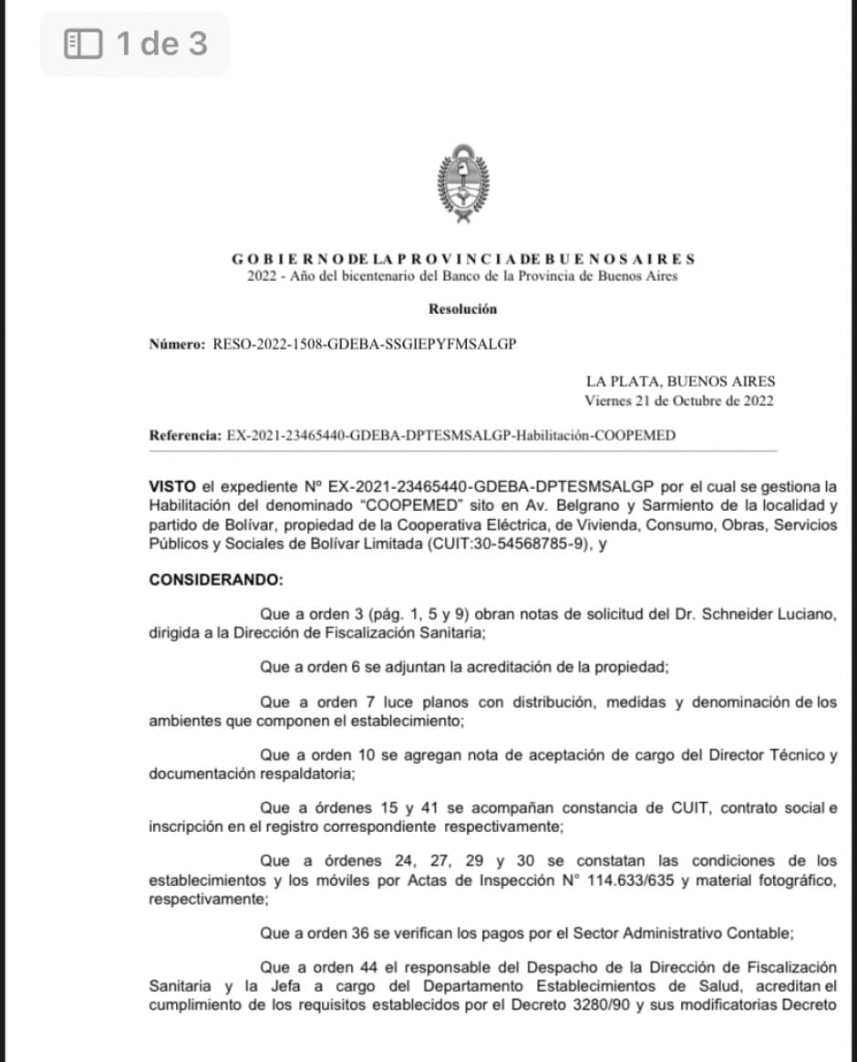COOPEMED finalmente habilitado