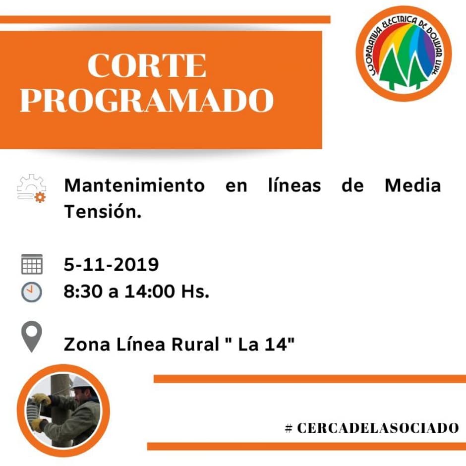Mantenimiento en líneas rurales.