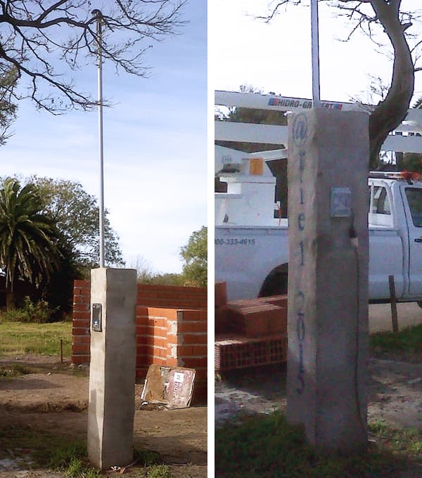 Esquema de conexión para obras